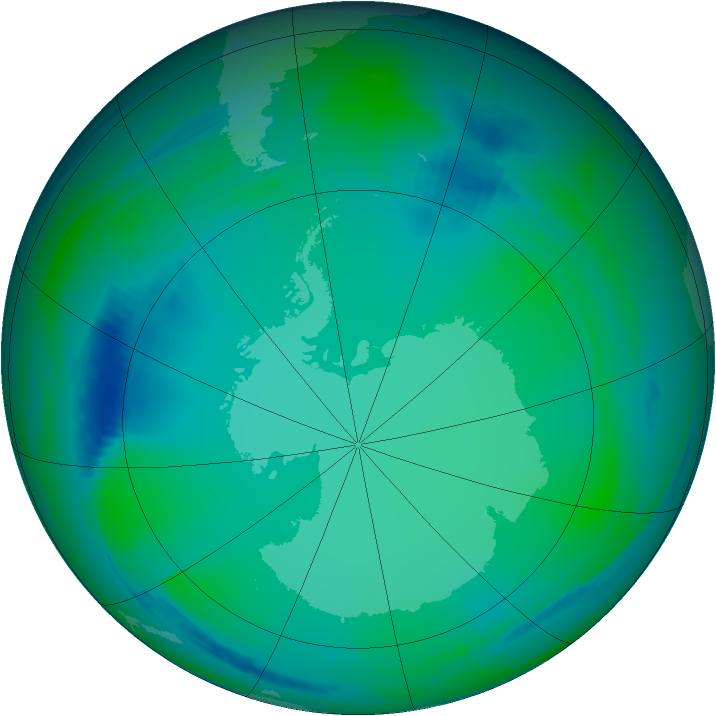 Ozone Map 2000-07-03